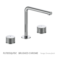 Hob Sink Set With Right Angle Spout To Suit S/Steel Sink - 1/4 Turn Ceramic - 4 Star - Brushed Chrome (Lf)