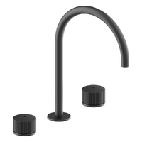 Hob Sink Set With Gooseneck Spout To Suit Stone Bench - 1/4 Turn Ceramic - 4 Star - Gunmetal (Lf)