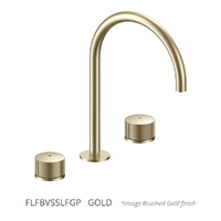 Hob Sink Set With Gooseneck Spout To Suit Stone Bench - 1/4 Turn Ceramic - 4 Star - Gold (Lf)