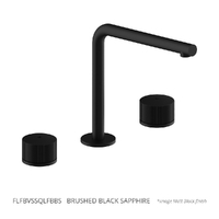 Hob Sink Set With Right Angle Spout To Suit Stone Bench - 1/4 Turn Ceramic - 4 Star - Brushed Black Sapphire (Lf)