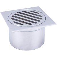 100mm X 80mm Square FLoor Grate Leak Control C/P  6061043