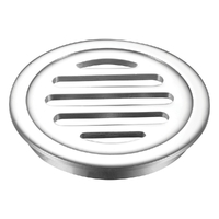 Floor Grate Round 100MM Trapscrew Short Tail Brushed Gold