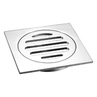 Floor Grate Square 100MM Trapscrew Short Tail Brushed Gold