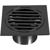 80mm X 50mm Reducing Matte Black Floor Grate Square 