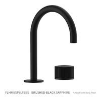 Flute Progressive Hob Basin Set - Gooseneck Spout - 6 Star - Brushed Black Sapphire (Lf)