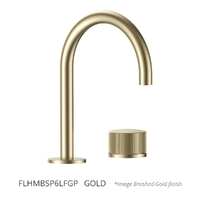 Flute Progressive Hob Basin Set - Gooseneck Spout - 6 Star - Gold (Lf)
