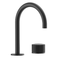Flute Progressive Hob Basin Set - Gooseneck Spout - 4 Star - Gunmetal (Lf)