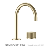 Flute Progressive Hob Basin Set - Gooseneck Spout - 4 Star - Gold (Lf)