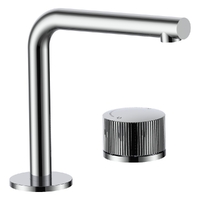 Flute Progressive Hob Basin Set - Right Angle Spout - 4 Star - Chrome (Lf)