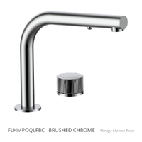 Flute Progressive Hob Sink Set - Pull Out Spray - Brushed Chrome (Lf)