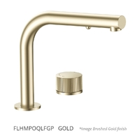 Flute Progressive Hob Sink Set - Pull Out Spray - Gold (Lf)