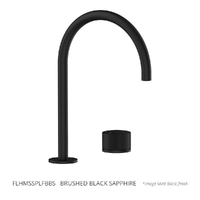 Flute Progressive Hob Sink Set - Gooseneck Spout - 4 Star - Brushed Black Sapphire (Lf)