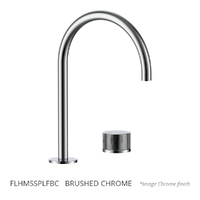 Flute Progressive Hob Sink Set - Gooseneck Spout - 4 Star - Brushed Chrome (Lf)