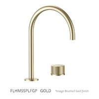 Flute Progressive Hob Sink Set - Gooseneck Spout - 4 Star - Gold (Lf)