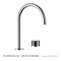 Flute Progressive Hob Sink Set - Gooseneck Spout - 4 Star - Satin Chrome (Lf)