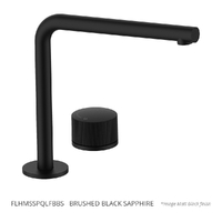 Flute Progressive Hob Sink Set - Right Angle Spout - 4 Star - Brushed Black Sapphire (Lf)