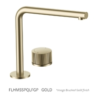 Flute Progressive Hob Sink Set - Right Angle Spout - 4 Star - Gold (Lf)
