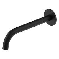 Flute Wall Basin Spout - 200Mm - 4 Star - Matt Black (Lf)