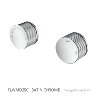 Flute Progressive Wall Mixer And 2 Way Diverter - Satin Chrome