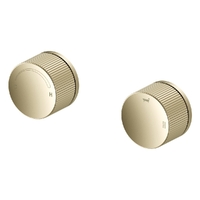 Flute Progressive Wall Mixer And 2 Way Diverter - Brushed Gold Trim Kit