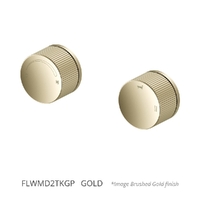 Flute Progressive Wall Mixer And 2 Way Diverter - Gold Trim Kit