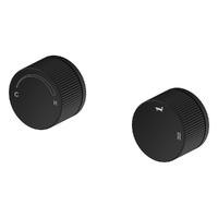 Flute Progressive Wall Mixer And 2 Way Diverter - Matt Black Trim Kit