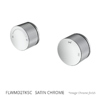 Flute Progressive Wall Mixer And 2 Way Diverter - Satin Chrome Trim Kit