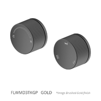 Flute Progressive Wall Mixer And 3 Way Diverter - 180° And 120° 3 Position - Gold Trim Kit