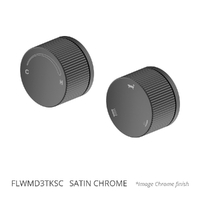 Flute Progressive Wall Mixer And 3 Way Diverter - 180° And 120° 3 Position - Satin Chrome Trim Kit