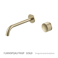 Flute Progressive Wall Basin Set - 200Mm Spout - 4 Star - Gold Trim Kit (Lf)