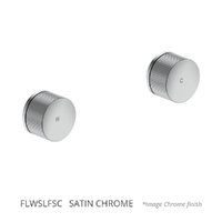 Flute Wall Top Assembly - 1/4 Turn Ceramic - 4 Star - Satin Chrome (Lf)