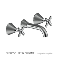 Fusion Cross Bath Set - Jumper Valve Satin Chrome