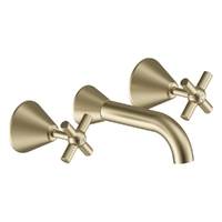 Fusion Cross Bath Set - 3/4 Turn Ceramic Brushed Gold
