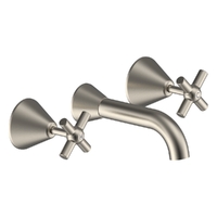 Fusion Cross Bath Set - 3/4 Turn Ceramic Brushed Nickel
