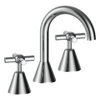 Fusion Cross Basin Set - Swivel Spout - 6 Star - 3/4 Turn Ceramic Chrome (Lf)