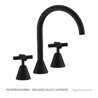 Fusion Cross Vanitee Sink Set - 4 Star - 3/4 Turn Ceramic Brushed Black Sapphire (Lf)