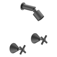 Fusion Cross Shower Set - Sileno Shower - 3 Star - 3/4 Turn Ceramic Gunmetal