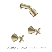 Fusion Cross Shower Set - Sileno Shower - 3 Star - 3/4 Turn Ceramic Gold