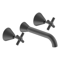 Fusion Cross Wall Spa Set - 3/4 Turn Ceramic Gunmetal