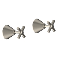 Fusion Cross Wall Top Assembly - 3/4 Turn Ceramic Brushed Nickel (Lf)