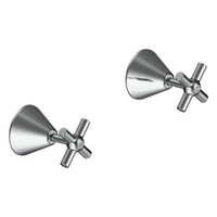 Fusion Cross Wall Top Assembly - 3/4 Turn Ceramic Chrome (Lf)