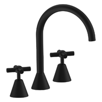 Fusion Cross Hob Sink Set - 4 Star - Jumper Valve Matt Black (Lf)