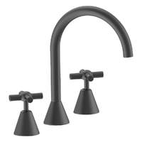 Fusion Cross Vanitee Sink Set - 4 Star - Jumper Valve Gunmetal (Lf)