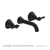 Fusion Lever Bath Set - 1/4 Turn Ceramic Brushed Black Sapphire