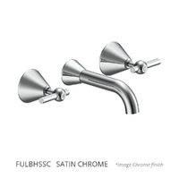 Fusion Lever Bath Set - 1/4 Turn Ceramic Satin Chrome