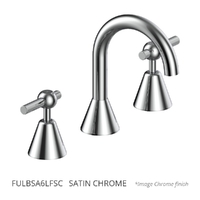 Fusion Lever Basin Set - Fixed Spout - 6 Star - 1/4 Turn Ceramic Satin Chrome (Lf)