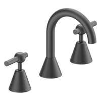 Fusion Lever Basin Set - Fixed Spout - 4 Star - 1/4 Turn Ceramic Gunmetal (Lf)