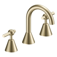 Fusion Lever Basin Set - Swivel Spout - 6 Star - 1/4 Turn Ceramic Brushed Gold (Lf)