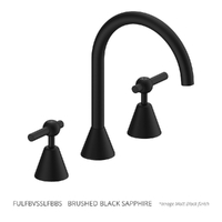 Fusion Lever Vanitee Sink Set - 4 Star - 1/4 Turn Ceramic Brushed Black Sapphire (Lf)