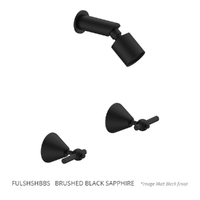 Fusion Lever Shower Set - Sileno Shower - 3 Star - 1/4 Turn Ceramic Brushed Black Sapphire